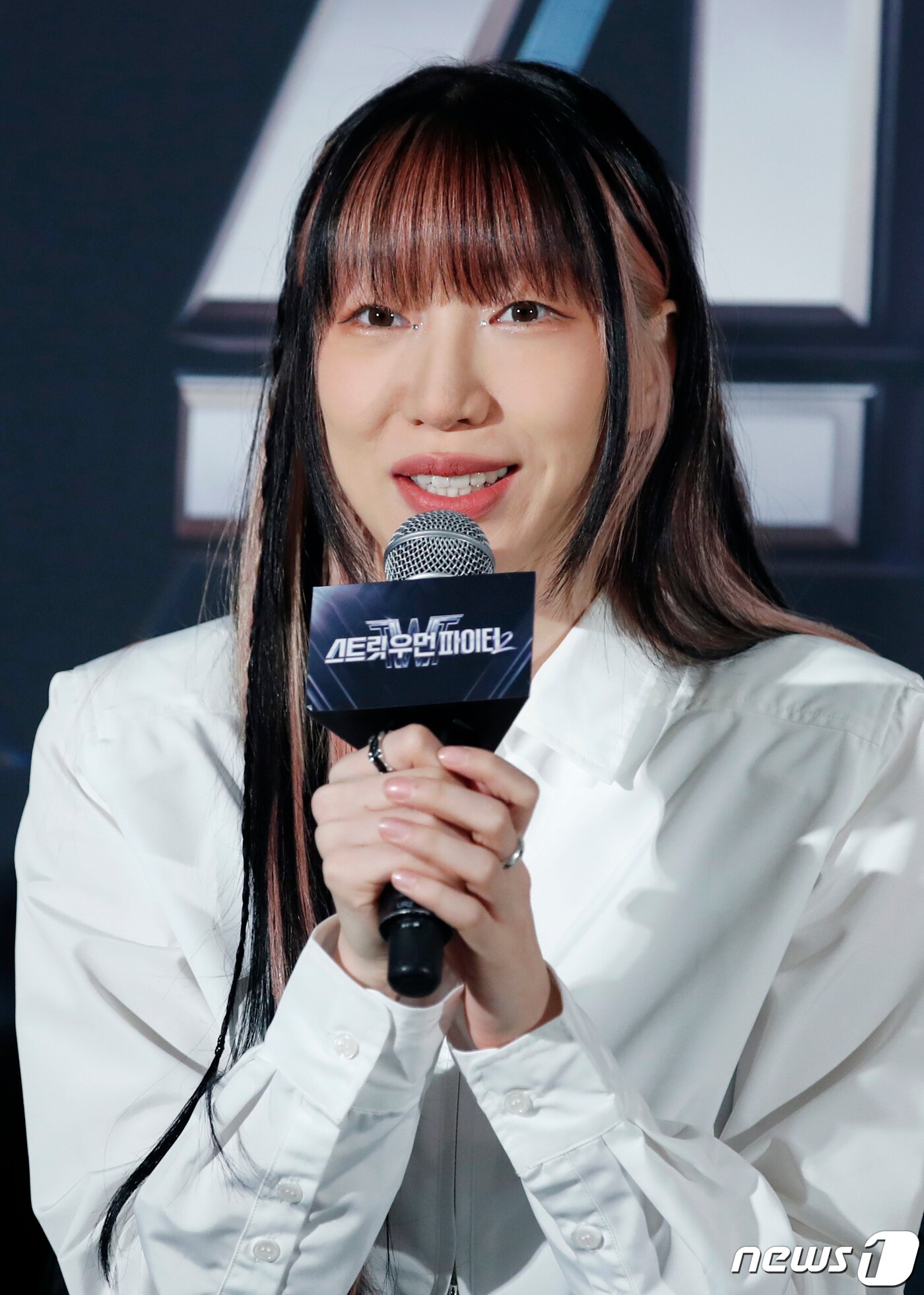 안무가 베베의 수장 바다가 17일 오전 서울 강남구 청담동 CGV 청담씨네시티에서 열린 Mnet '스트릿 우먼 파이터 2' 종영 기자간담회에서 인사말을 하고 있다. 2023.10.17/뉴스1 ⓒ News1 권현진 기자