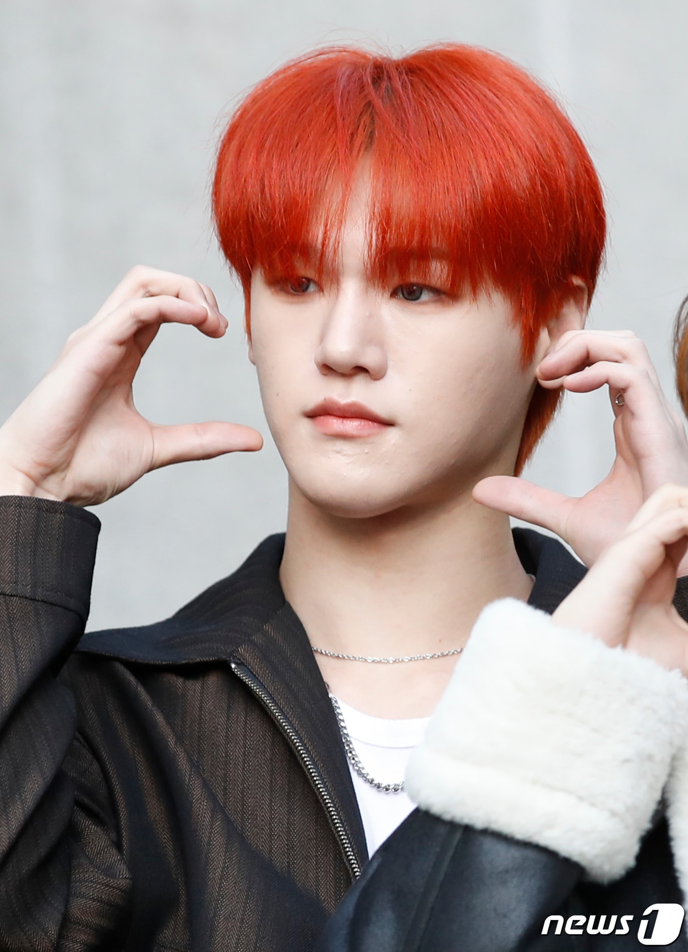 저스트비(JUST B) 배인이 '뮤직뱅크' 리허설을 위해 17일 오전 서울 영등포구 여의도 KBS 신관으로 들어서고 있다. 2023.10.17/뉴스1 ⓒ News1 권현진 기자