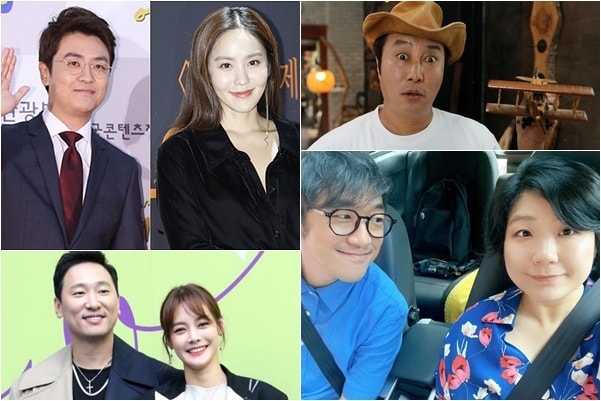 왼쪽 위부터 시계방향으로 최동석·박지윤, 김병만, 오지은·성진환, 안현모·라이머/뉴스1 DB