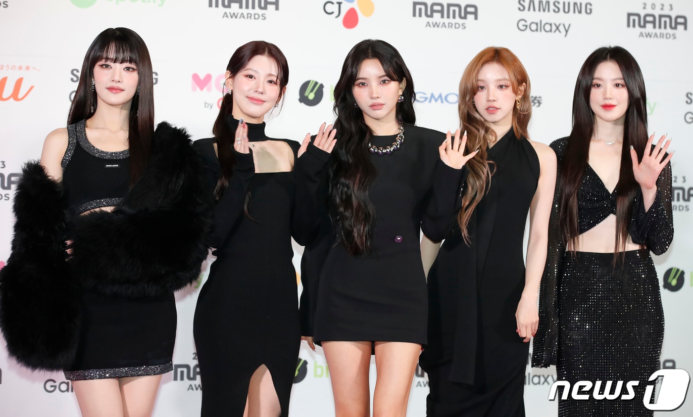 (여자)아이들 민니(왼쪽부터)와 미연, 소연, 우기, 슈화 ⓒ News1 권현진 기자