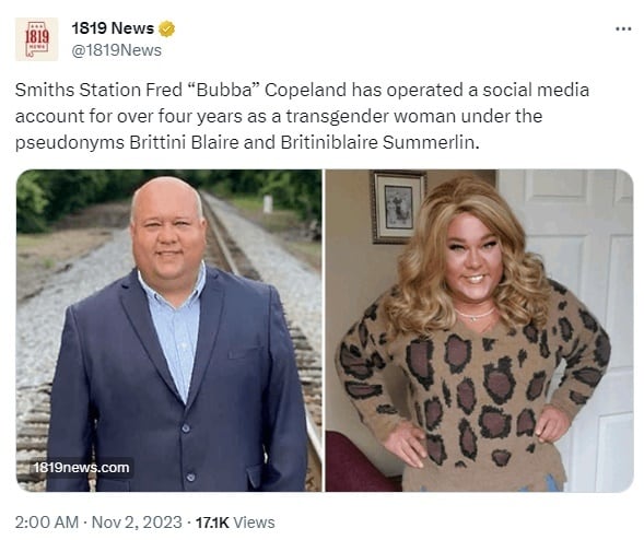 버바 코플랜드(49) 스미스 스테이션 시장. (1819뉴스 SNS 갈무리)