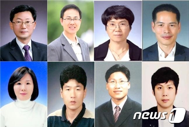 &#40;윗줄 왼쪽부터&#41; 박강덕 한국치즈과학고 교장, 박제원 전주완산고 교사, 김상숙 전주신흥중 교사, 황병석 남원초 교장, &#40;아랫쪽 왼쪽부터&#41;이정화 익산시가족센터 선임팀원, 김정현 완주삼우초 교무실무사, 허진용 정읍수성초 교감, 임두진 군산당북초 교사./뉴스1