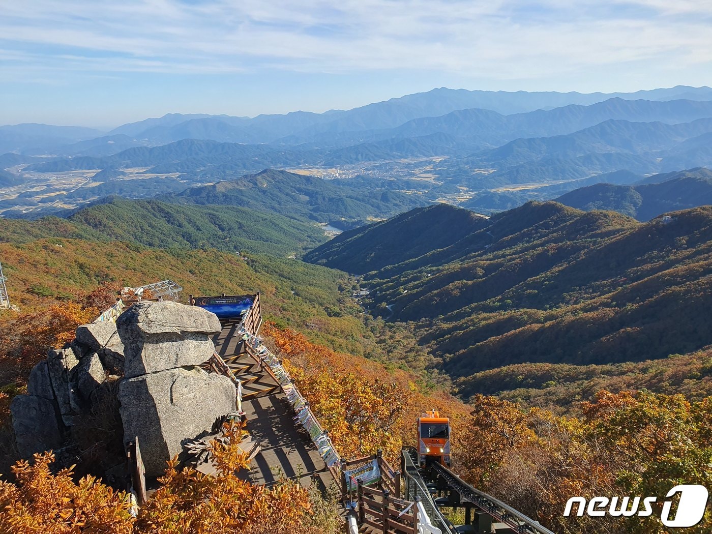 함양대봉산휴양밸리 모노레일&#40;함양군 제공&#41;.