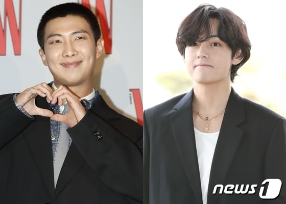 방탄소년단 RM(왼쪽), 뷔 ⓒ 뉴스1 DB