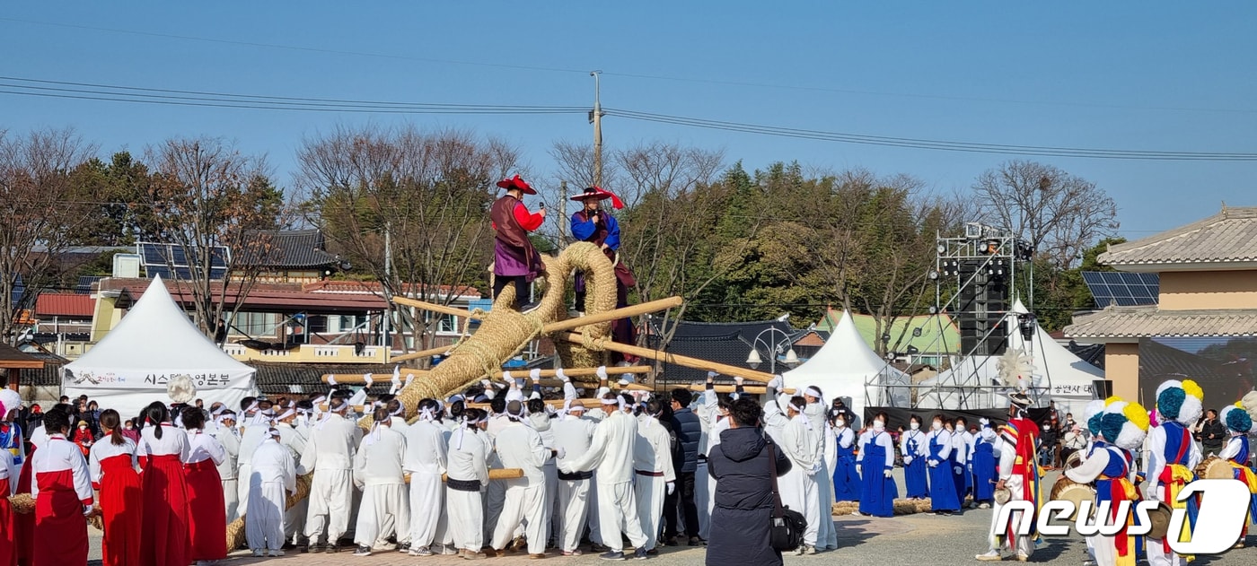 광주 남구 고싸움테마공원 일원에서 칠석고싸움놀이가 펼쳐지고 있다.&#40;광주시 제공&#41;2023.2.1/뉴스1 