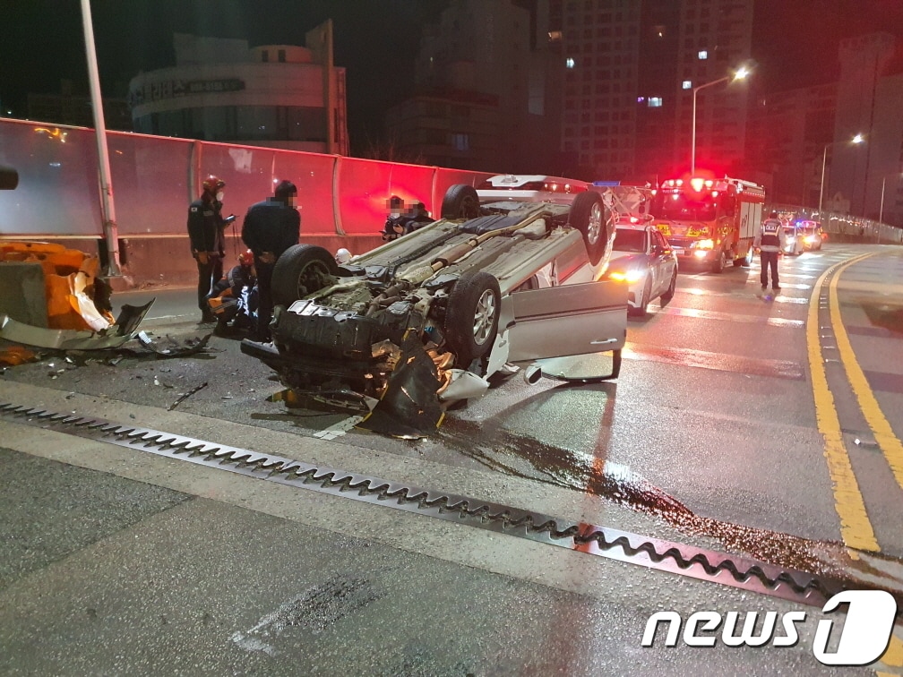 사고 현장.&#40;부산경찰청 제공&#41;