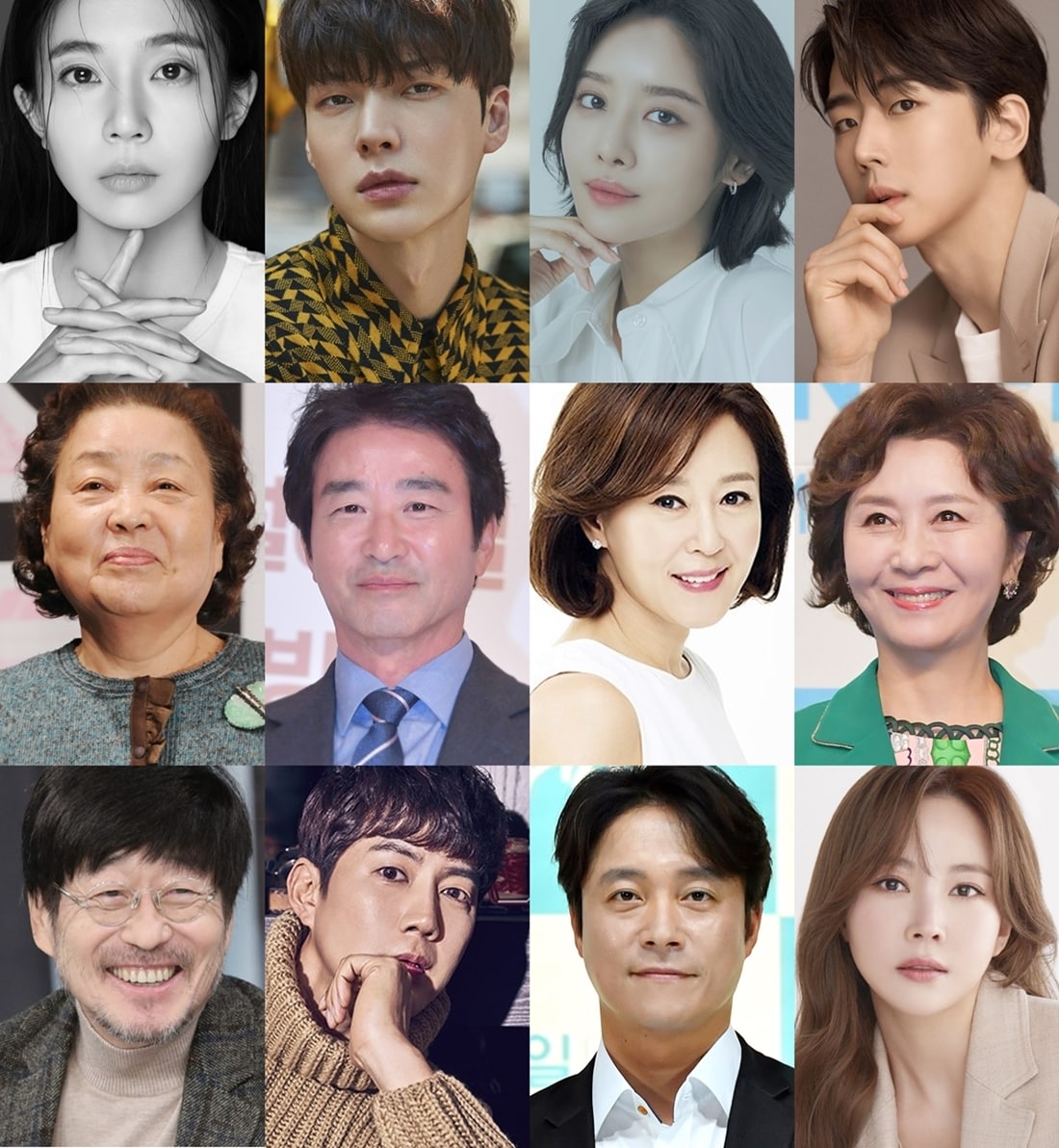 사진 제공=백진희(앤드마크), 안재현(HB엔터테인먼트), 차주영(고스트 스튜디오), 정의제(HB엔터테인먼트), 강부자(KBS), 홍요섭(KBS), 차화연(후너스엔터테인먼트), 김혜옥(KBS), 김창완(본인), 류진(블루드래곤엔터테인먼트), 최대철(KBS), 윤주희(매치맨)