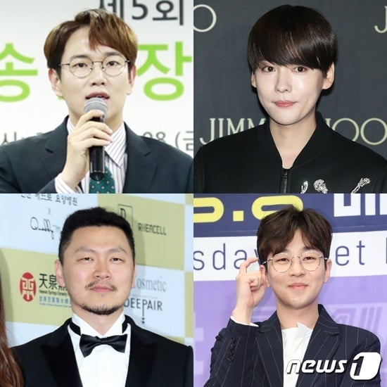 장성규(왼쪽위부터 시계방향),김진우,딘딘,양동근