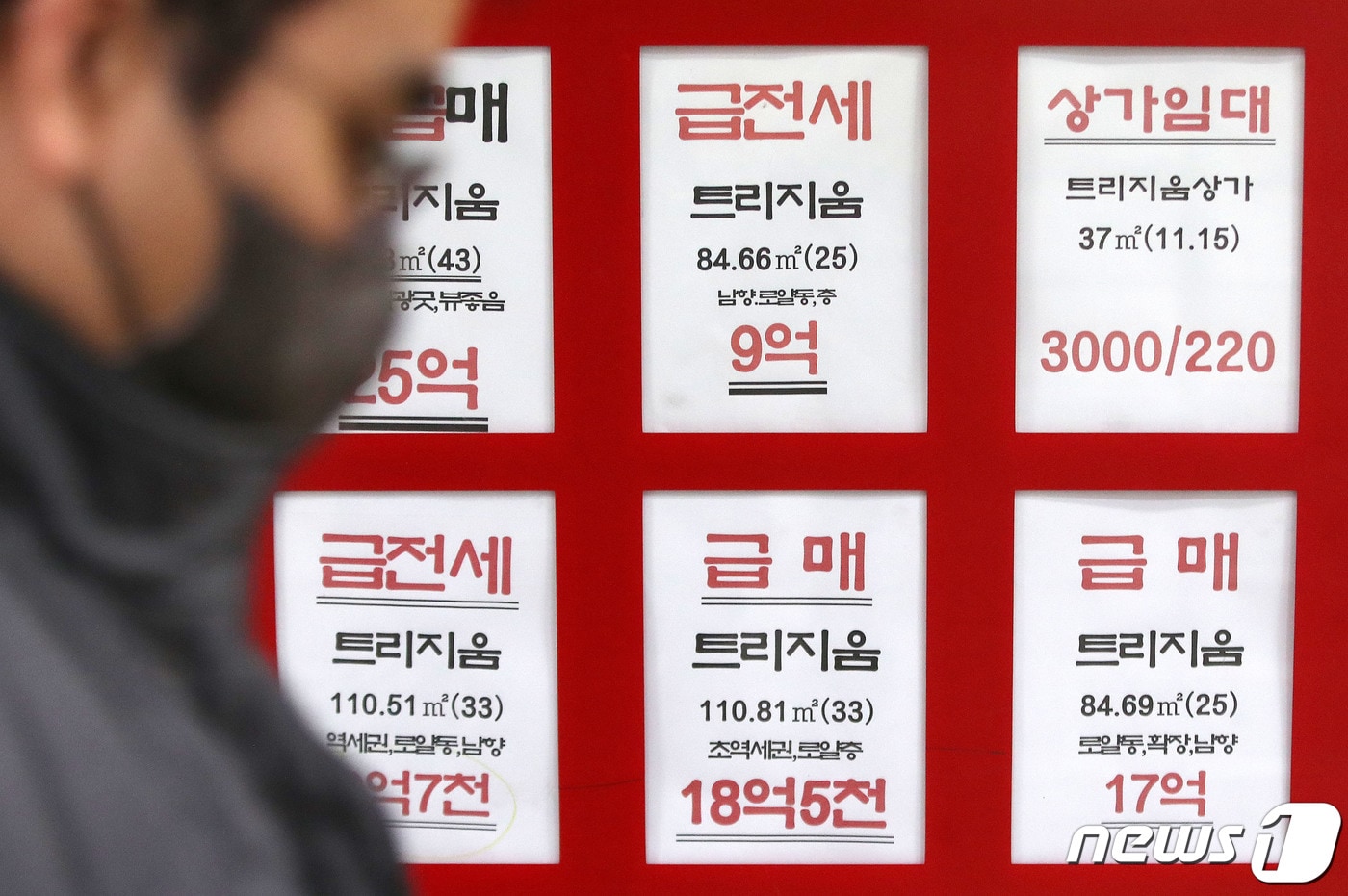 대구의 아파트 전세 중위가격이 3년5개월 만에 2억원 아래로 떨어졌다. 사진은 부동산공인중개업소에 아파트 매물 안내문이 붙여있는 모습.(뉴스1DB)