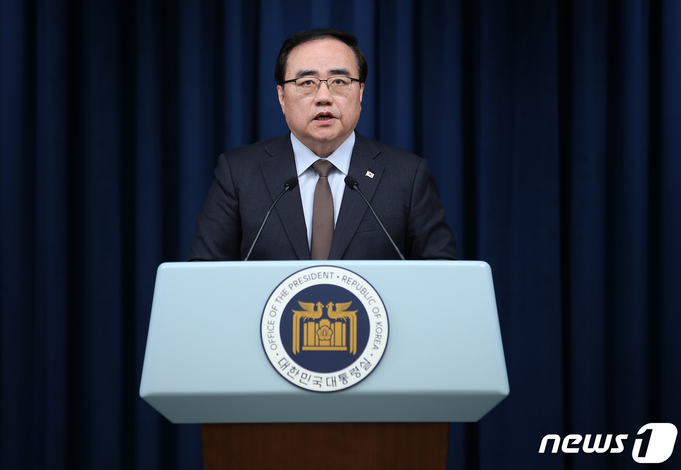 김성한 국가안보실장이 지난 23일 용산 대통령실 청사에서 제2차 민주주의 정상회의 관련 브리핑을 하고 있다. 2023.3.23/뉴스1 ⓒ News1 오대일 기자