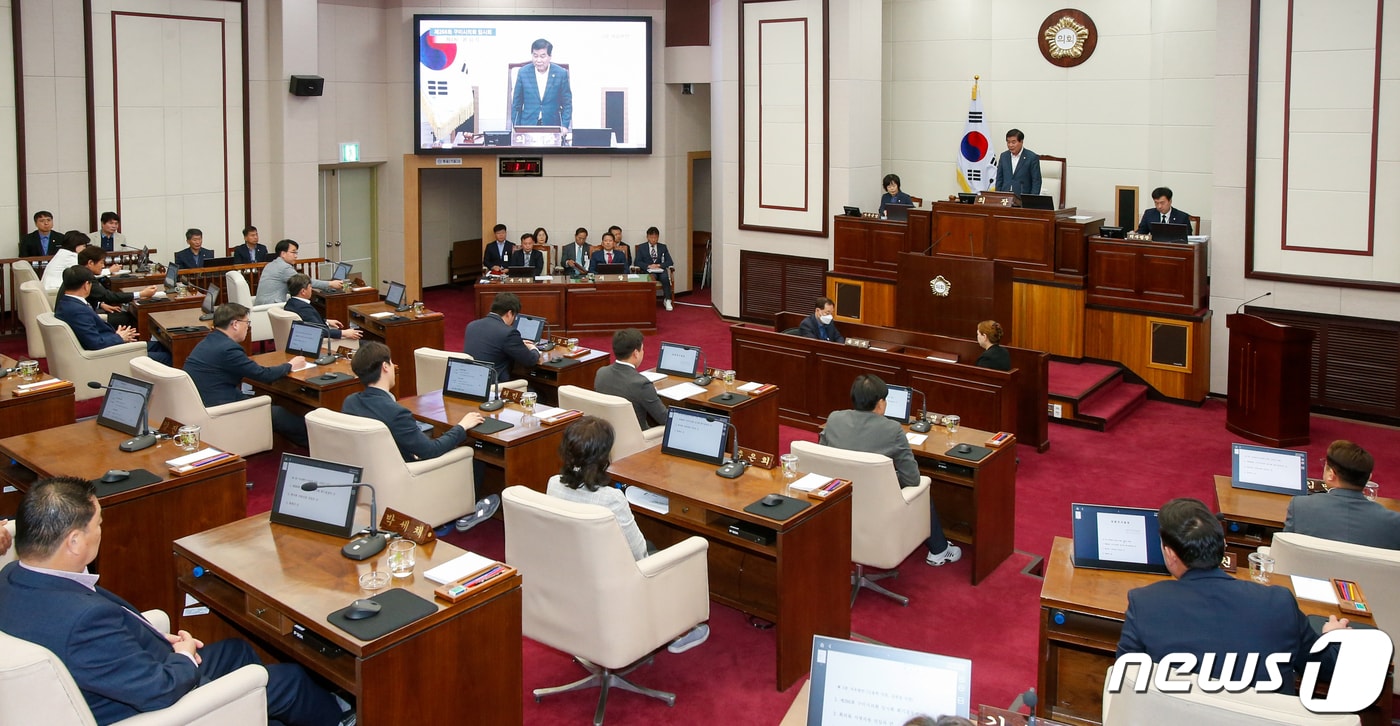 구미시의회 임시회 모습.(구미시의회 제공) /ⓒ 뉴스1 정우용 기자