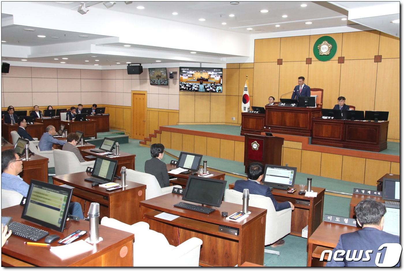 전북 정읍시의회는 13일 제283회 임시회를 개회하고 21일까지 9일간의 의사일정을 시작했다.(정읍시의회 제공)2023.4.13/뉴스1 