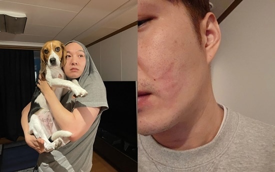 그룹 비투비 이창섭과 반려견 구리. (인스타그램 갈무리)