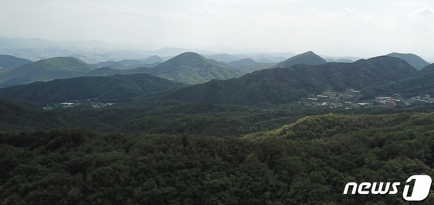 대구·경북의 명산인 팔공산이 국내 23번째 국립공원으로 지정됐다. 23일 오후 대구 동구 상공에서 바라본 팔공산 전경. 2023.5.23/뉴스1 ⓒ News1 공정식 기자