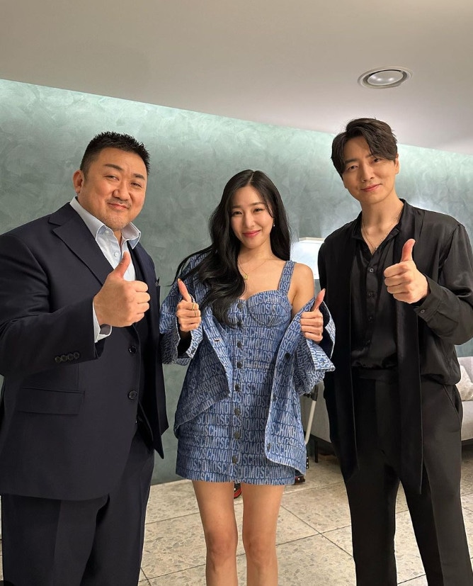 배우 마동석, 티파니, 이준혁(왼쪽부터)티파니 SNS 캡처