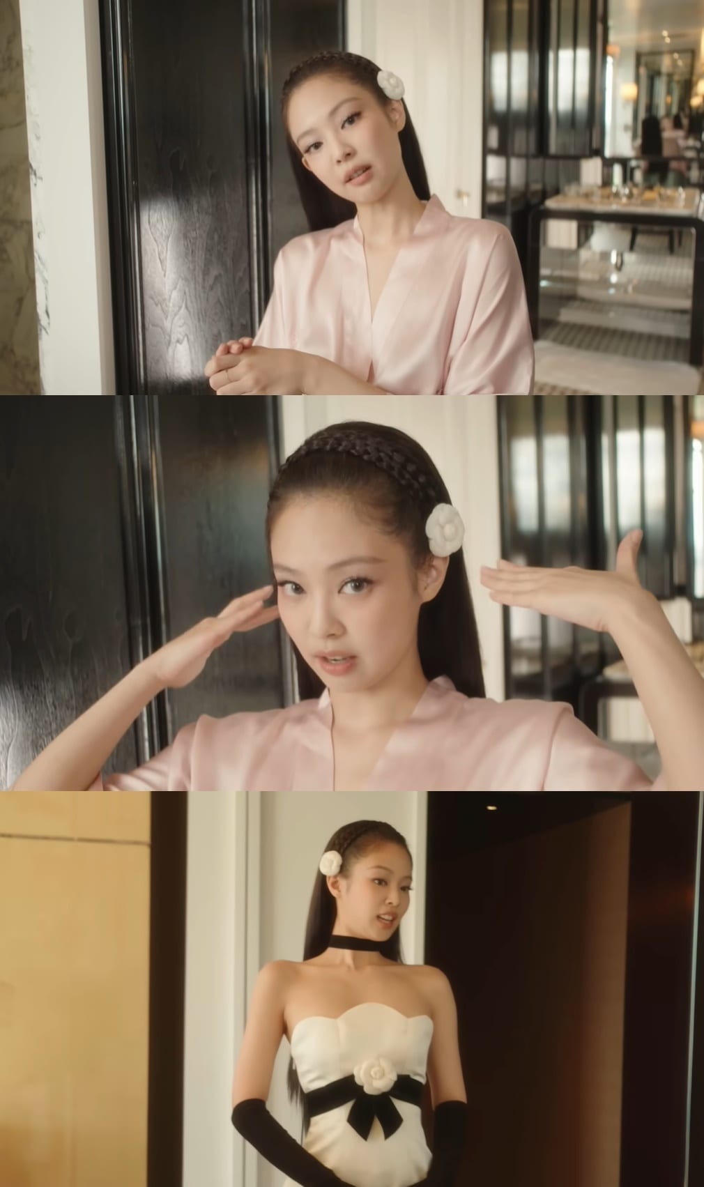 '멧 갈라(Met Gala)' 참석을 위해 준비하는 블랙핑크 제니. ('Vogue' 유튜브 갈무리)