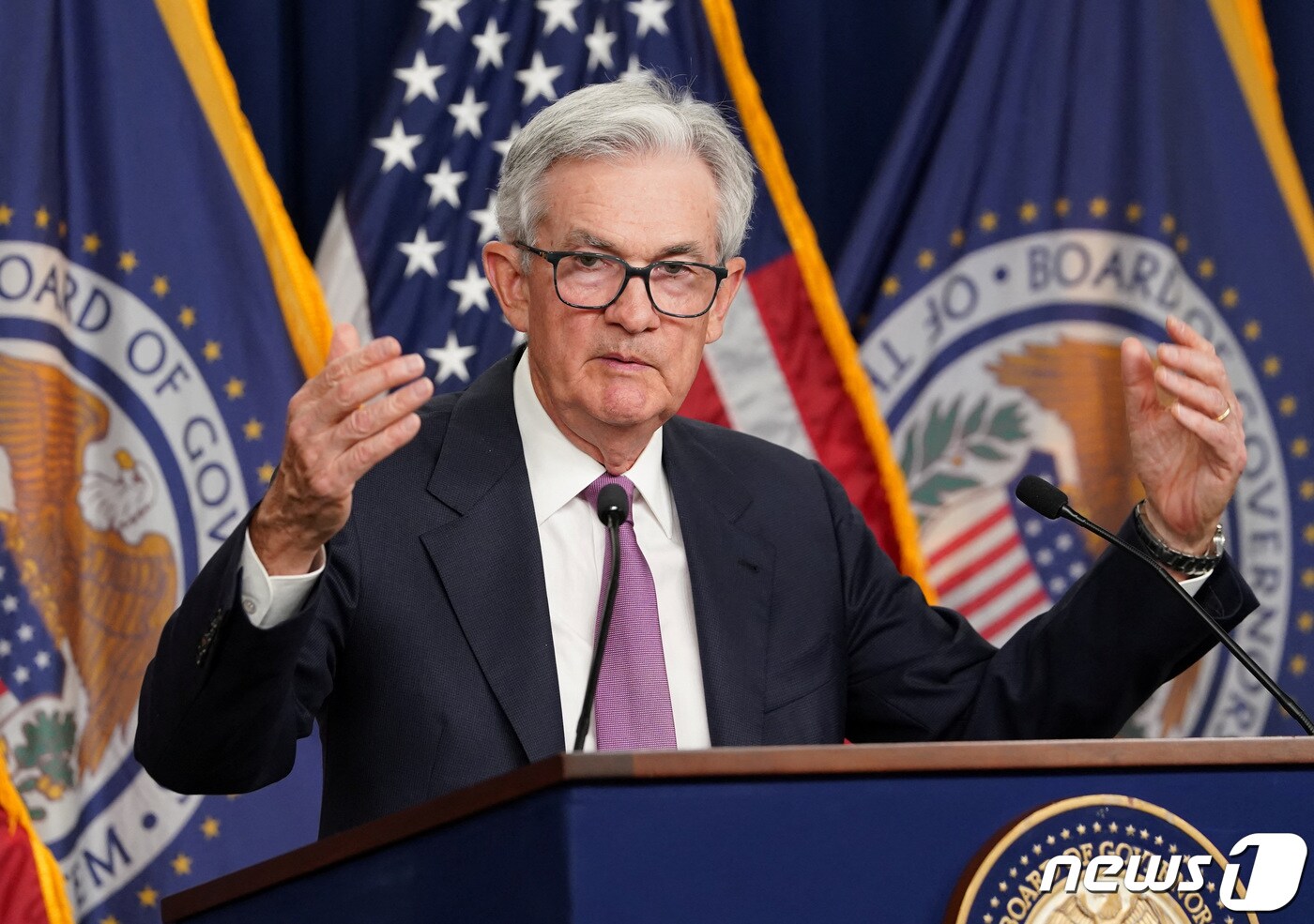 제롬 파월 연방준비제도(Fed) 의장. 2023.6.15 ⓒ 로이터=뉴스1 ⓒ News1 우동명 기자