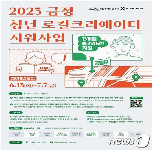 &#39;2023 금정구 청년 로컬크리에이터 지원 사업&#39; 포스터.&#40;금정구 제공&#41;