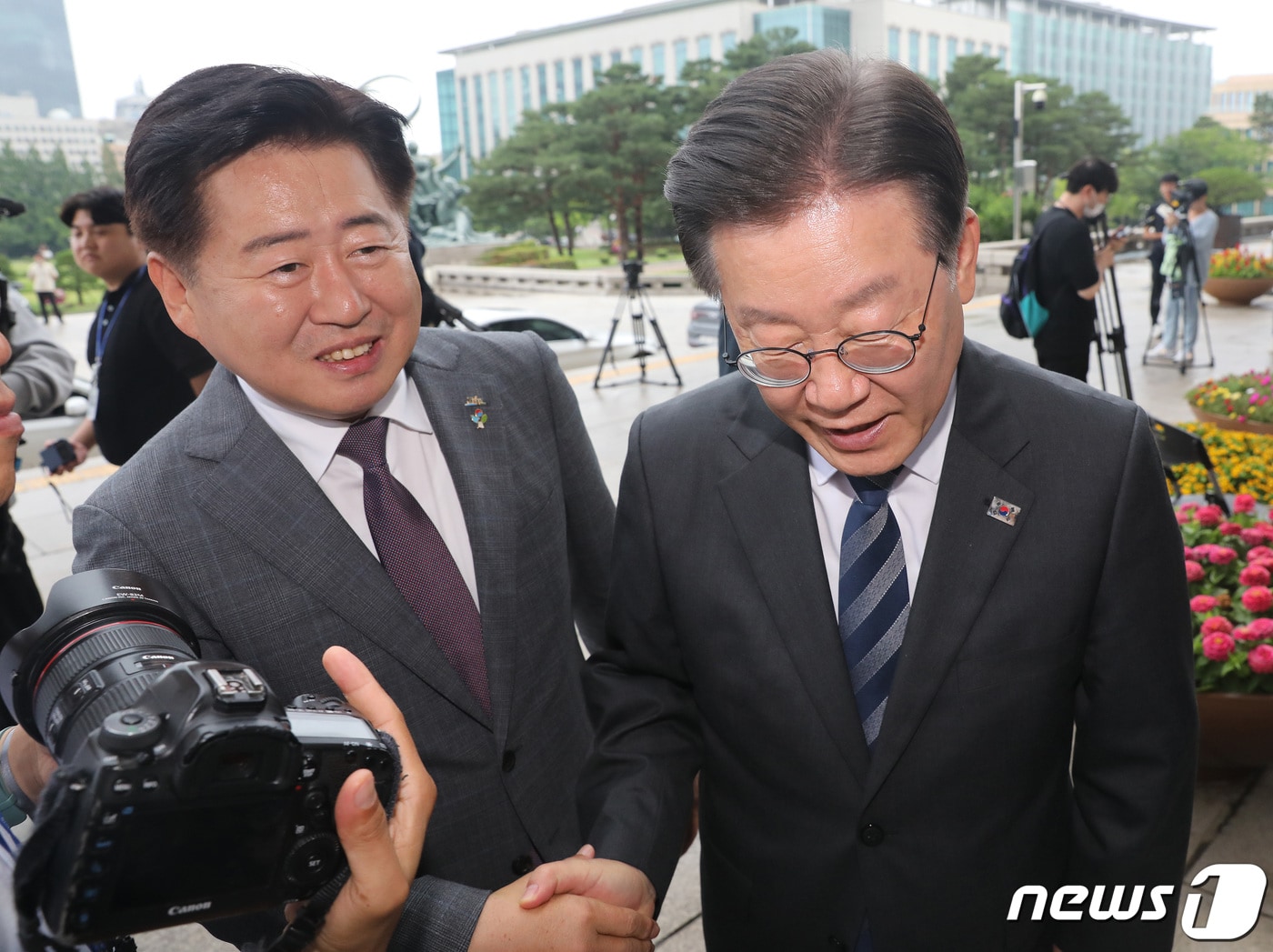 오영훈 지사와 이재명 대통령(자료사진)/뉴스1