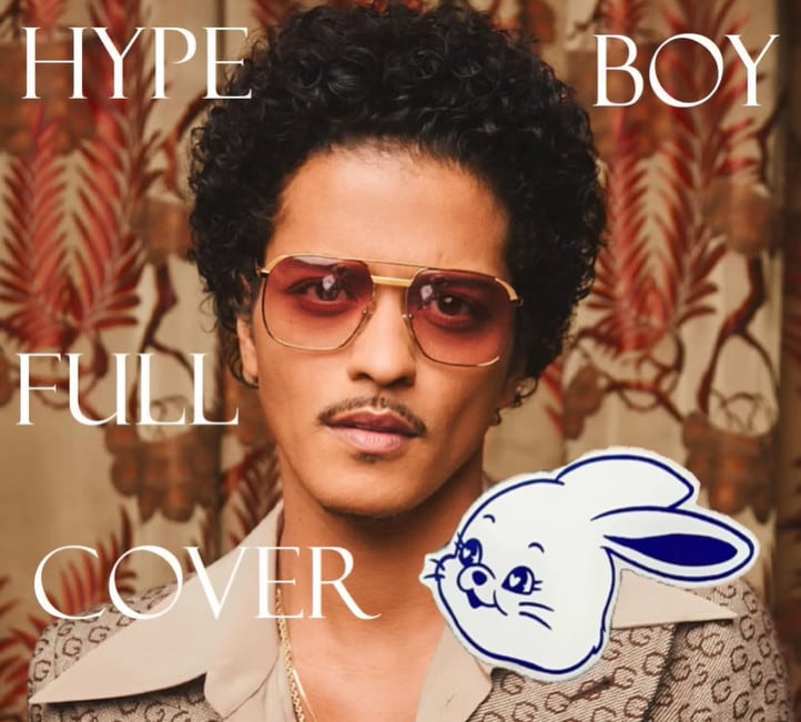 인공지능 브루노 마스 보컬로 만든 뉴진스의 '하이프 보이' 영상 갈무리