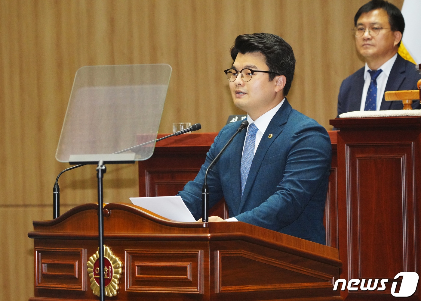 질의하는 서임석 광주시의원.(광주시의회 제공)