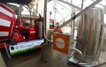 콘크리트 생산 설비에 카본큐어 제품을 설치한 모습. /삼성물산 제공