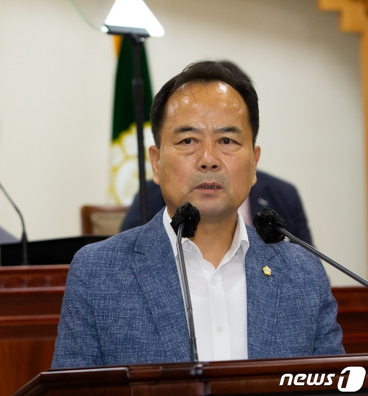 최승선 김제시의회 의원이 13일 열린 제271회 임시회에서 5분 자유발언을 통해 김제시의 예산편성과 집행의 효율성을 촉구했다.(김제시의회 제공) 2023.7.13/뉴스1