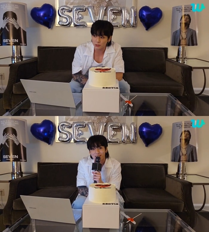 방탄소년단 정국(위버스 라이브 영상 갈무리)