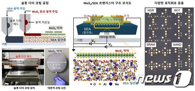 MoS2/SEA 트랜지스터 구조 모식도. &#40;KAIST 제공&#41;/뉴스1