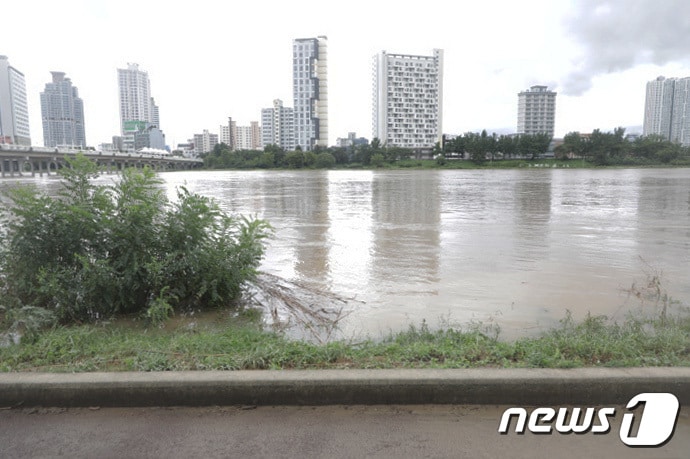 태화강 범람 쟈ㅏ료사진. 2023.8.10/뉴스1 ⓒ News1 김지혜 기자