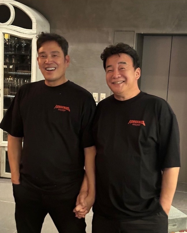 정용진 신세계그룹 부회장(왼), 요리연구가 백종원 / 정용진 신세계 부회장 인스타그램 캡처