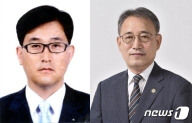유수남 전 충북교육청 감사관(왼쪽)과 김상열 전 단재교육연수원장./뉴스1