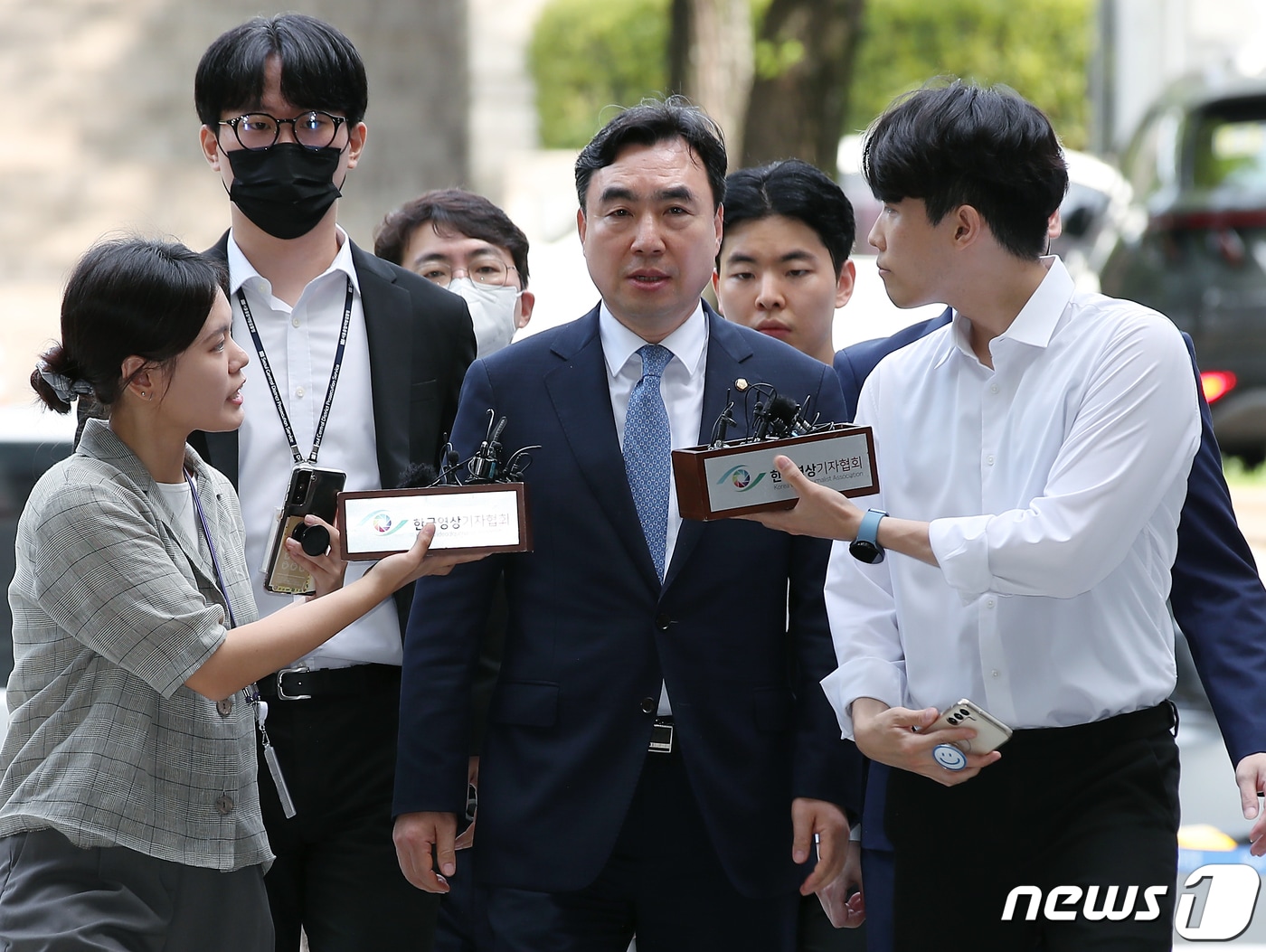 '더불어민주당 전당대회 돈 봉투 의혹' 사건 핵심 피의자 윤관석 전 무소속 의원. /뉴스1 ⓒ News1 박정호 기자