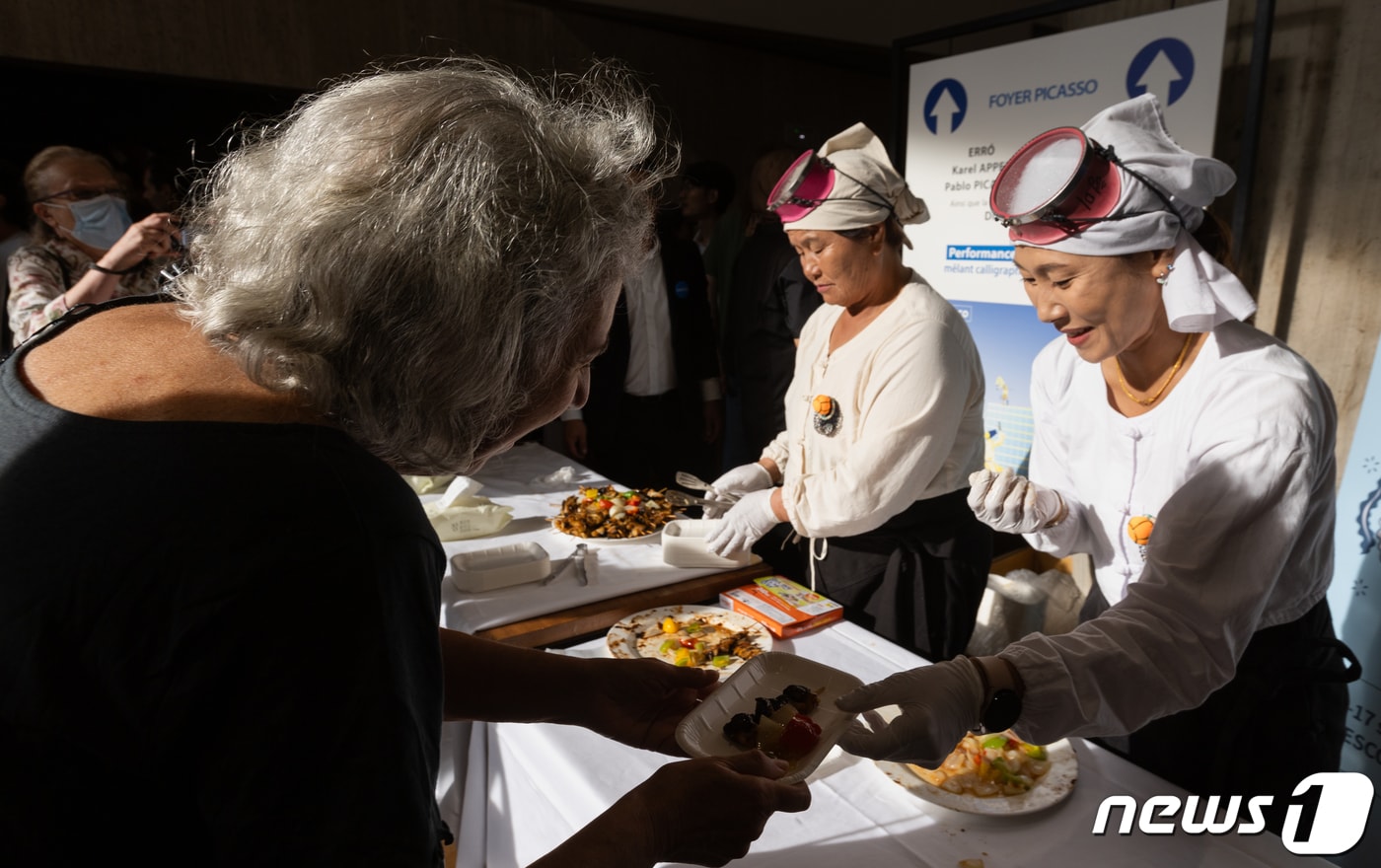 프랑스 파리 유네스코 본부에서 ‘살아있는 유산’을 주제로 열린 ‘제주 해녀 특별전’. 2023.9.18/뉴스1 ⓒ News1 이준성 기자
