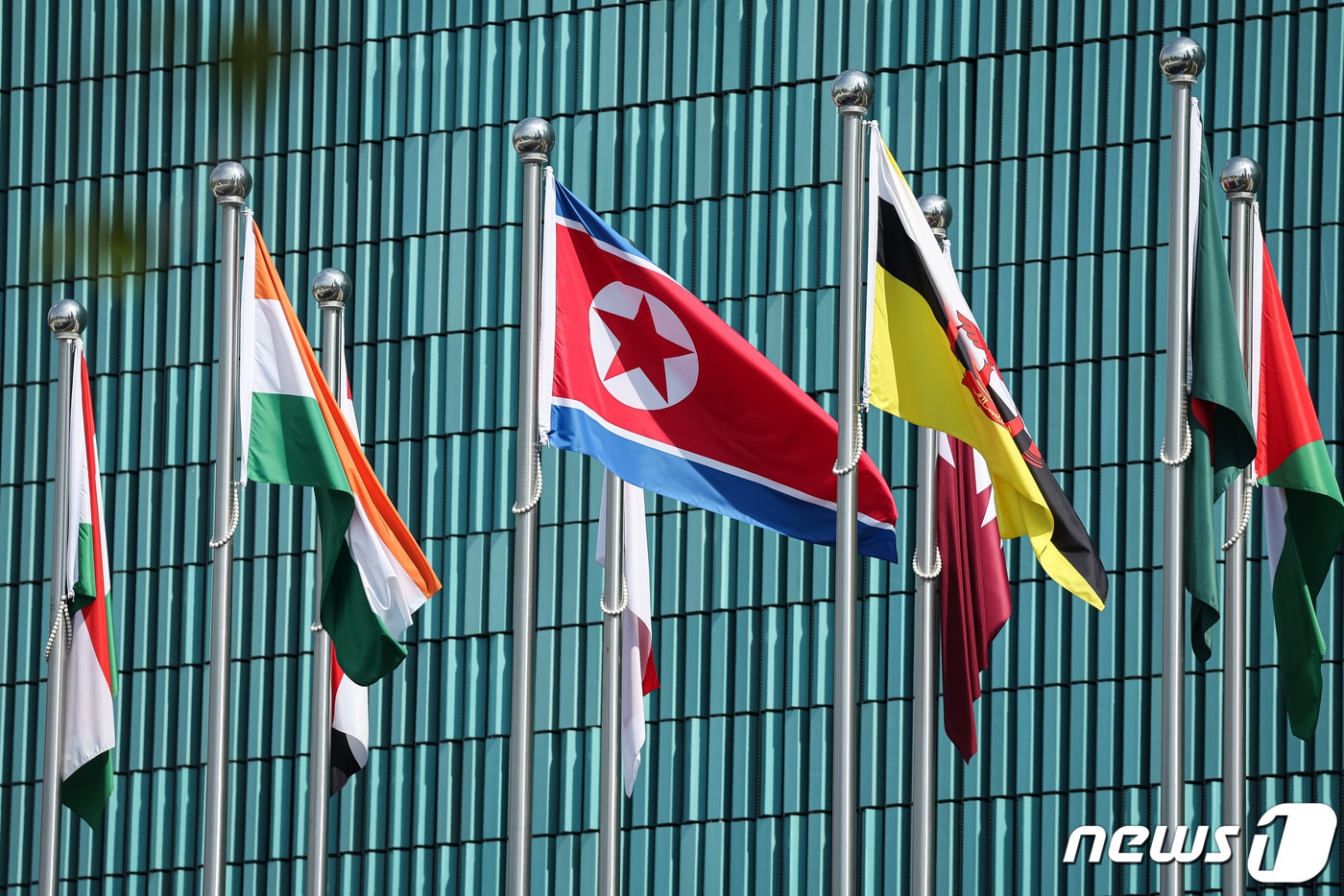 북한 인공기. 2023.9.19/뉴스1 ⓒ News1 유승관 기자