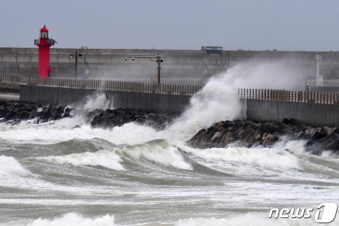 경북 포항시 북구 흥해읍 용한리 영일만신항 방파제로 너울 파도가 밀려들고 있다. (뉴스1 자료) ⓒ News1 최창호 기자