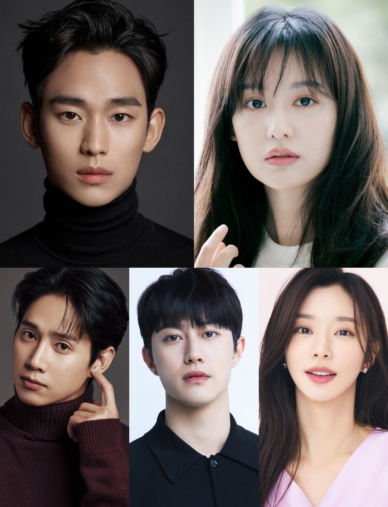(왼쪽 위부터 시계방향으로) 김수현, 김지원, 이주빈, 곽동연, 박성훈