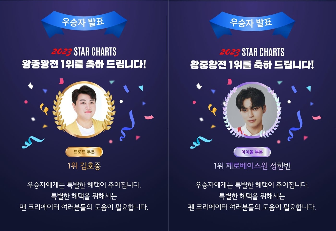 글로벌 팬덤 플랫폼 스타플래닛에서 진행한 스타차트 왕중왕전 투표 결과가 공개됐다.