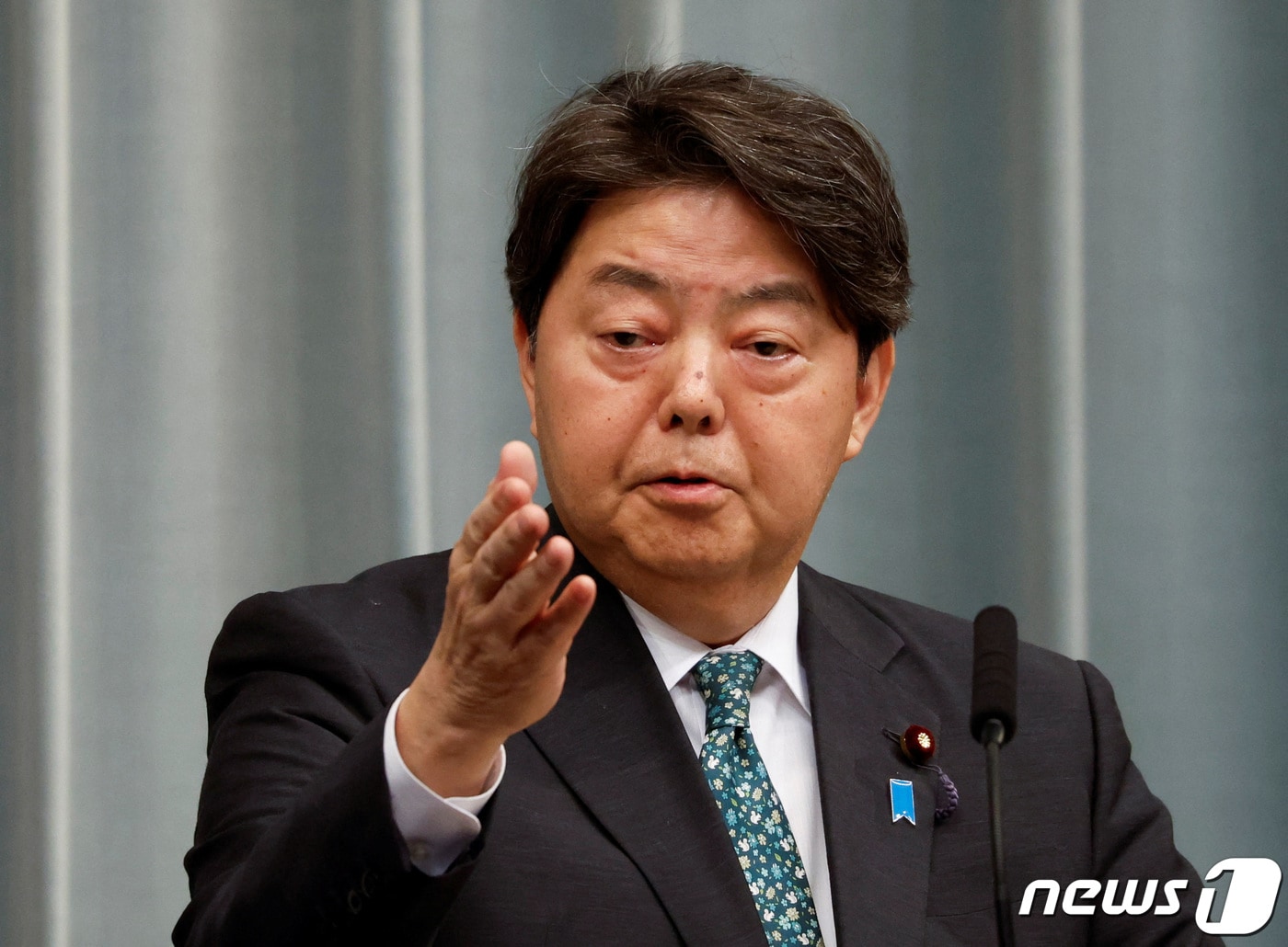 하야시 요시마사 일본 관방장관. ⓒ 로이터=뉴스1 ⓒ News1 권진영 기자