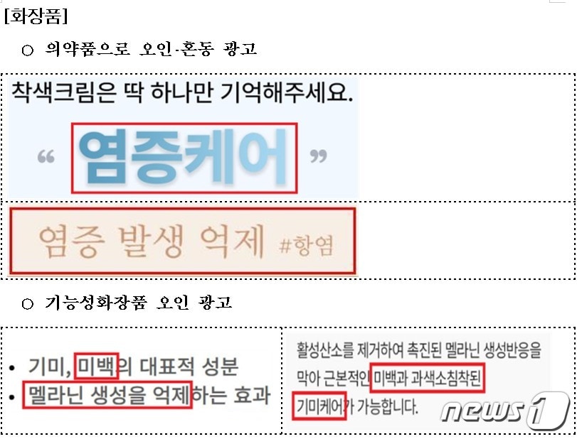 적발 사례/식품의약품안전처 제공