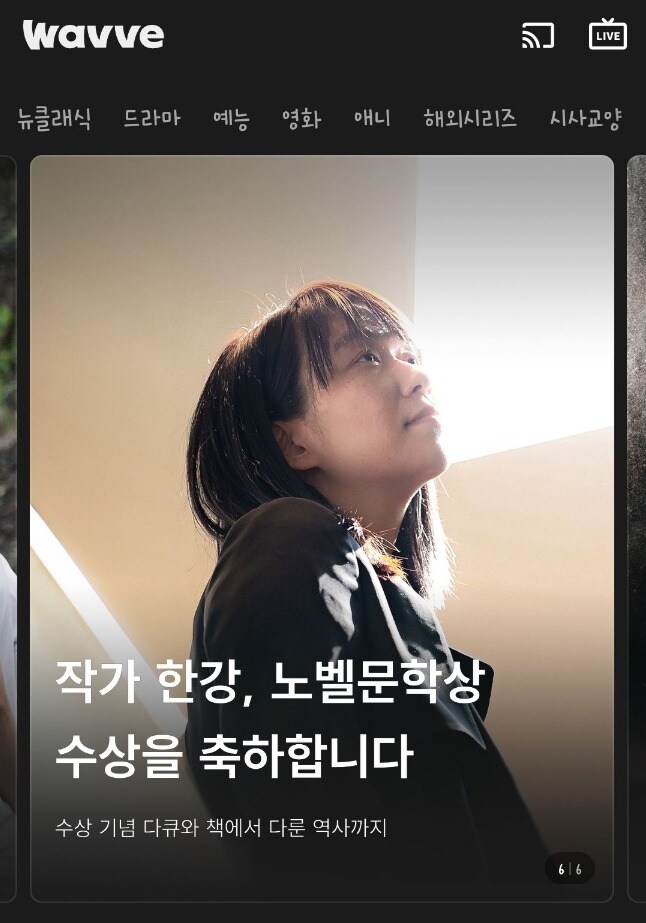 (웨이브 앱 화면 갈무리)