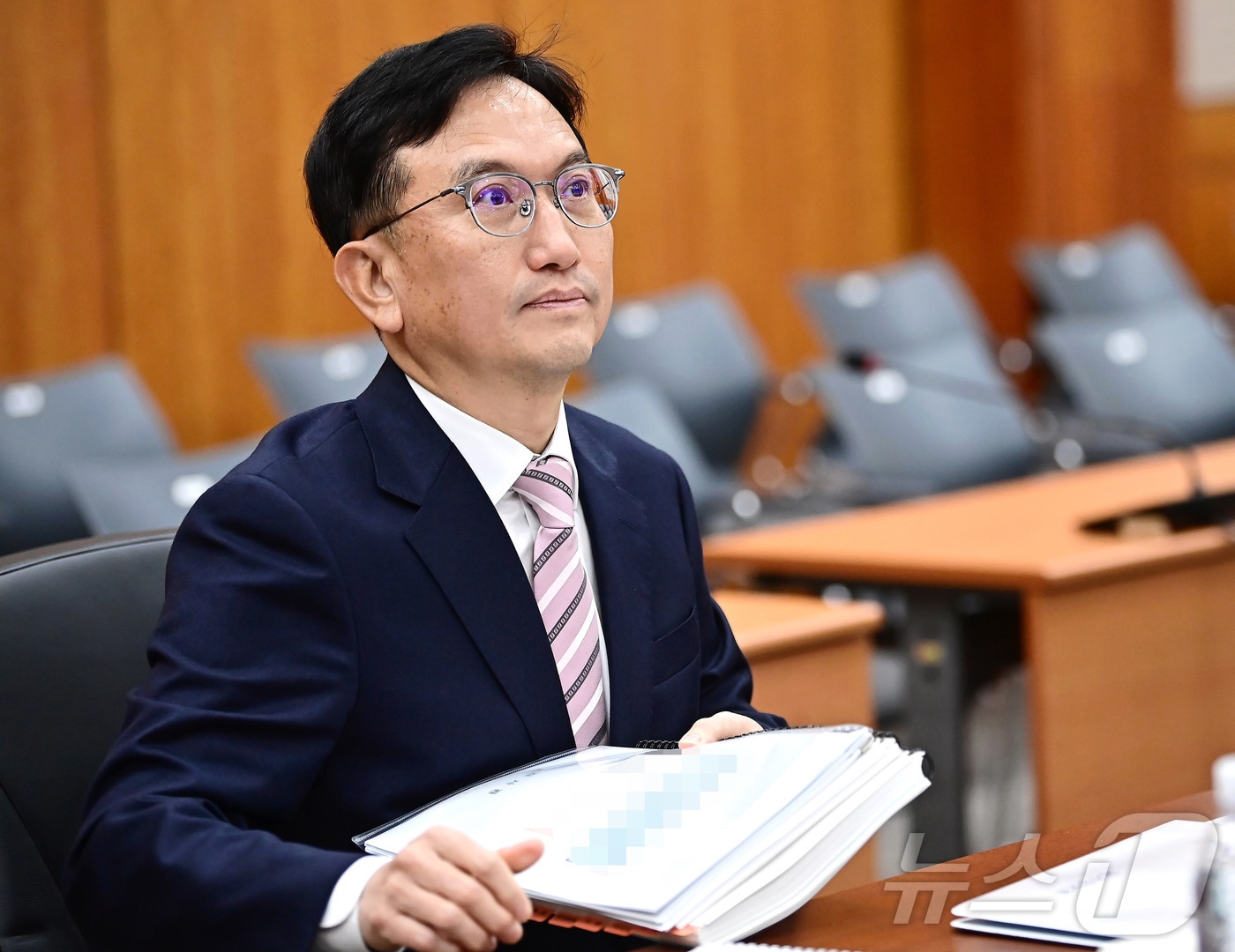 김남우 국정원 기조실장이 29일 오전 서울 내곡동 국정원에서 열린 국회 정보위 국정원 국정감사에 출석해 있다. 2024.10.29/뉴스1 ⓒ News1 국회사진취재단