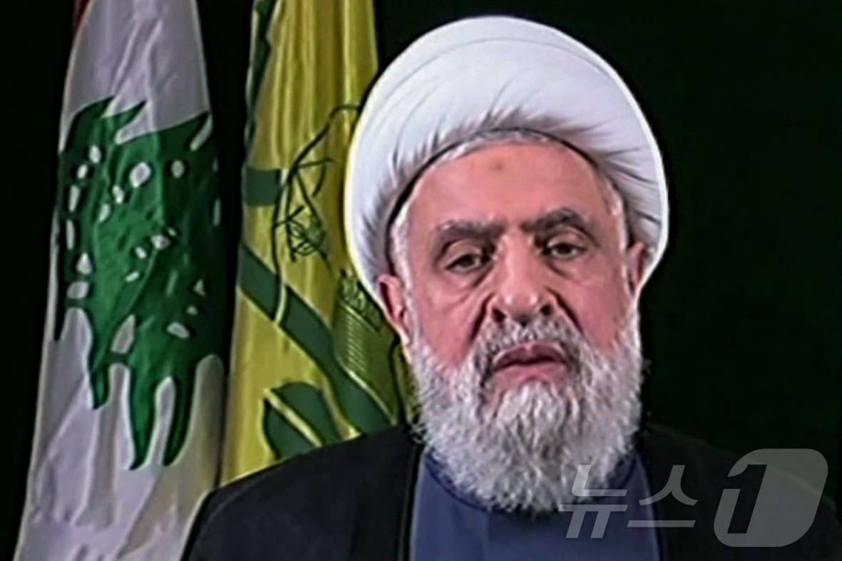 레바논 무장정파 헤즈볼라의 나임 카셈 사무총장. ⓒ AFP=뉴스1 ⓒ News1 우동명 기자