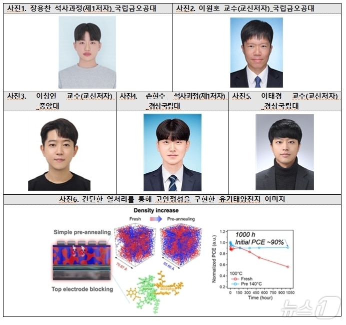 유기 태양전지 열 안전성을 획기적으로 개선한 고분자공학 이원호 교수팀&#40;금오공대 제공&#41; 2024.11.12/뉴스1