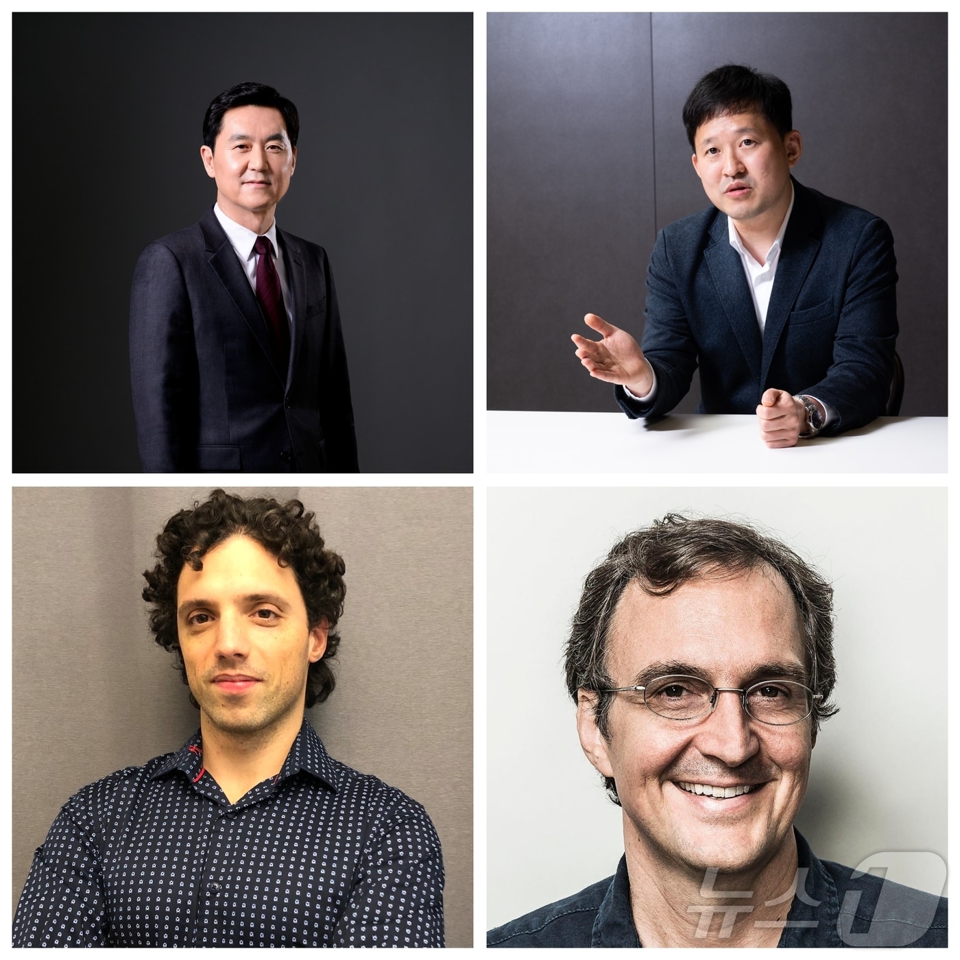 삼성전자는 전경훈 디바이스경험(DX)부문 최고기술책임자(CTO) 겸 삼성리서치 연구소장(사장)을 포함해 5명의 임직원이 미국 전기전자공학회(IEEE)의 2025년 펠로우(석학회원)로 선정됐다고 17일 밝혔다. (사진 왼쪽 위부터 시계방향으로) 전경훈 사장, 김윤선 삼성리서치 마스터, 마이클 브라운 삼성리서치 토론토AI 센터장, 티모시 호스페달레스 삼성리서치 유럽AI센터장.(삼성전자 제공)