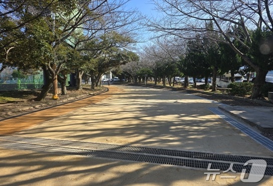 제주 제주시는 맨발걷기 수요가 증가함에 따라 사업비 1억8000만원을 들여 애향운동장 산책로에 182m 길이의 건식 황톳길을 조성했다고 30일 밝혔다 