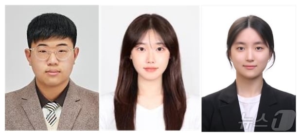 2024년 KB국민은행 특성화고 공채에 합격한 충주상고 안윤수·임서연 학생과 충북산업과학고등학교 이소윤 학생(왼쪽부터).(충북교육청 제공)/뉴스1