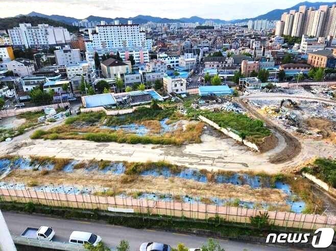 전주 감나무골 재개발 사업 공사현장./뉴스1