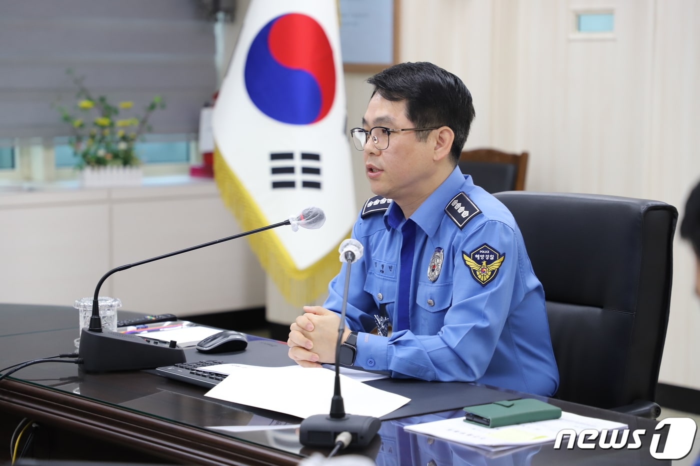 연안사고 선제적 대응을 위한 토론회에서 김형민 부산해경서장이 발언하고 있다. (부산해경 제공)