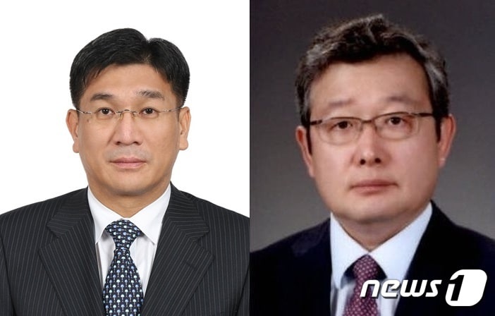 오재환 DB자산운용대표(왼쪽)과 정경수 신임 경영대표 (DB자산운용 제공) /뉴스1